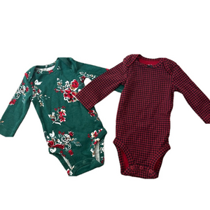 6/20$ NWOT Carter's Set of 2 long sleeve bodysuits size 3 months